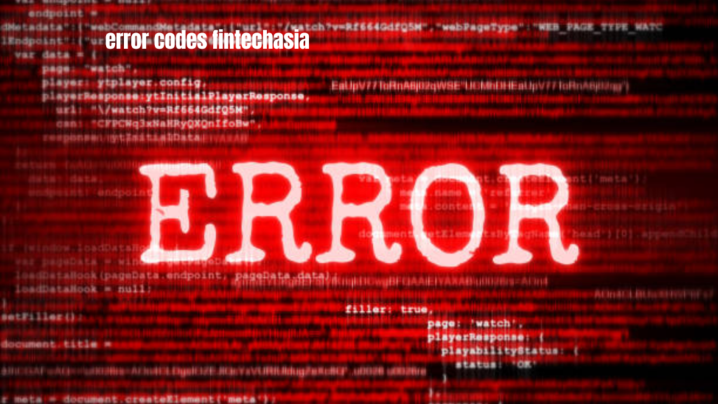 error codes fintechasia